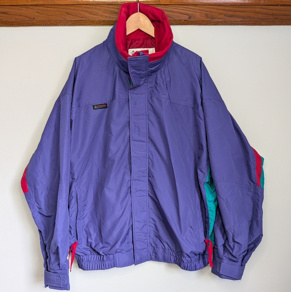 Vintage 90s Columbia Bugaboo Winter Jacket Shell Mens XL Purple Ski Snowboard